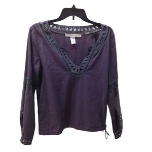 Monoreno Purple Lace Top Small S